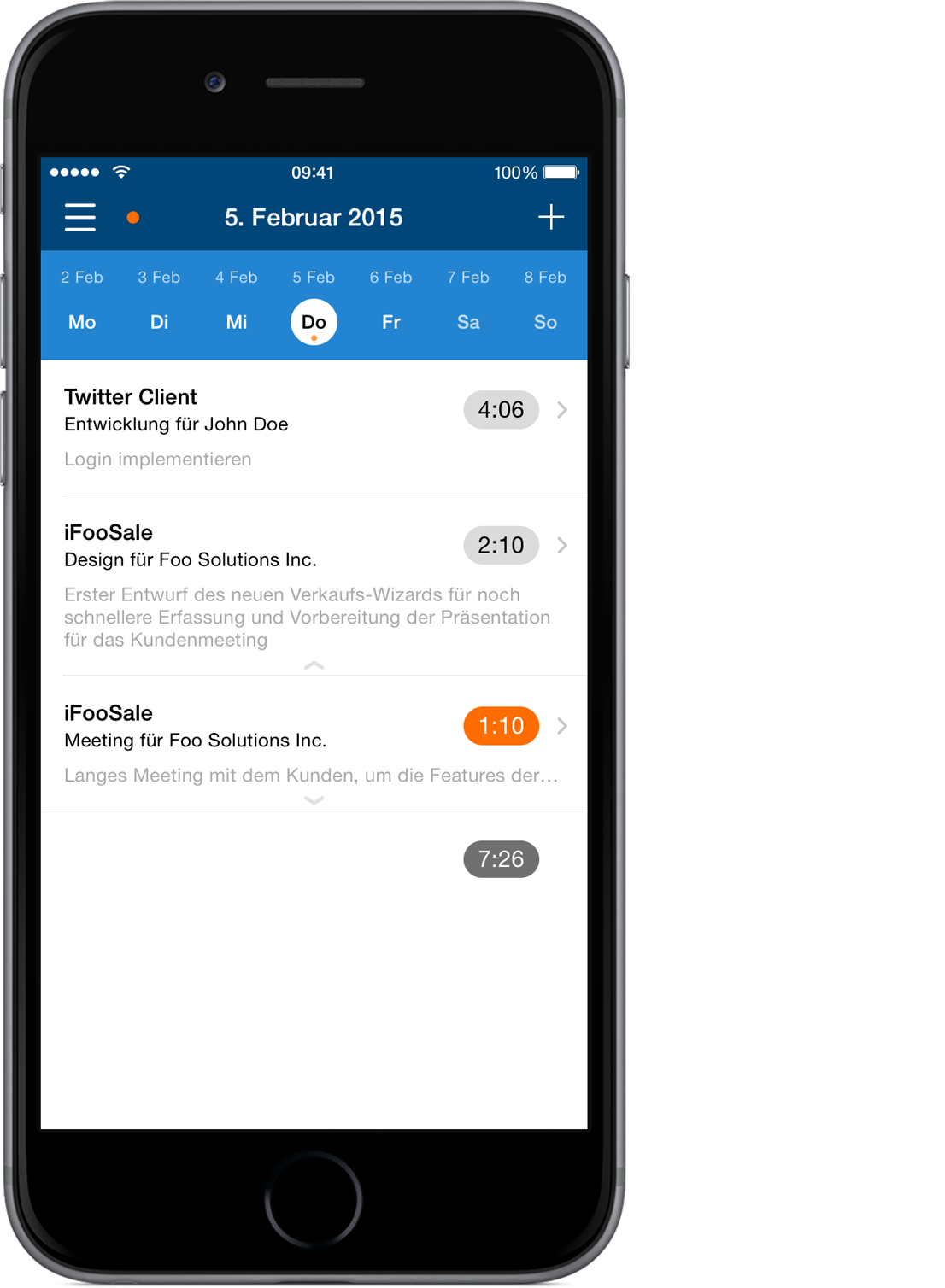 mite.go: App zur Zeiterfassung auf dem iPhone